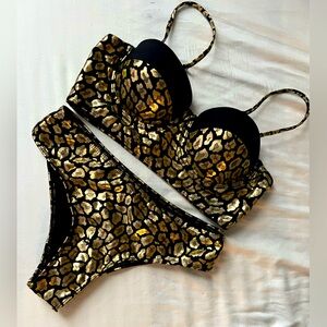 Black and gold bikini